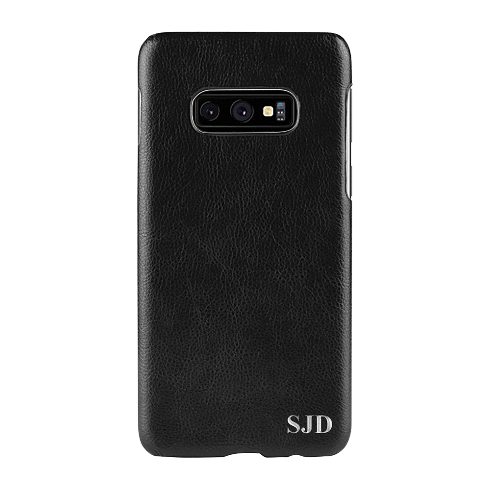 Designa själv - Galaxy S10e konstläder skal - SVART
