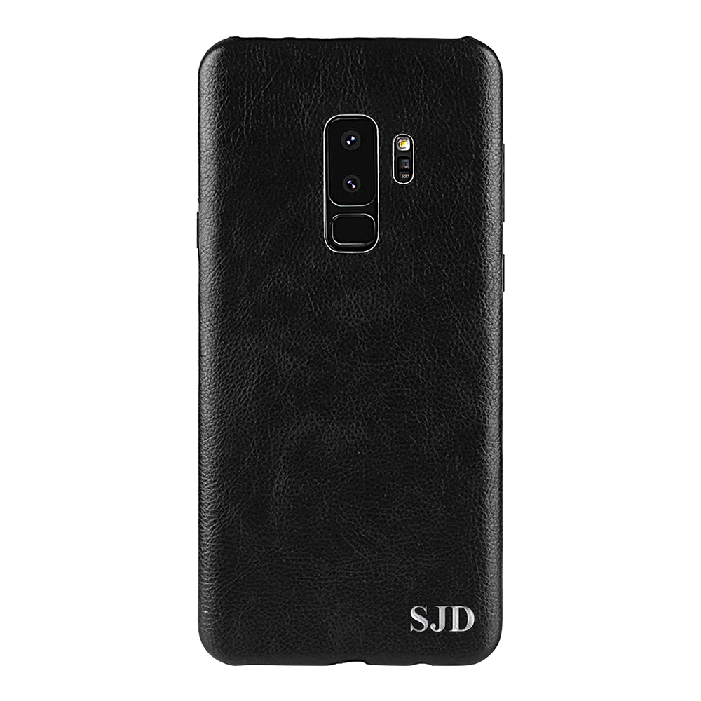 Designa själv - Galaxy S9 konstläder skal - SVART