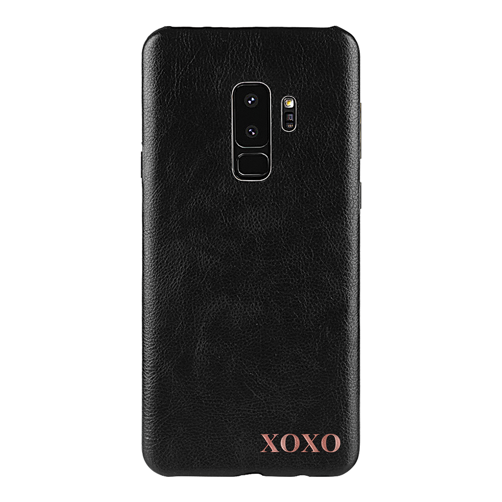 Designa själv - Galaxy S9 konstläder skal - SVART