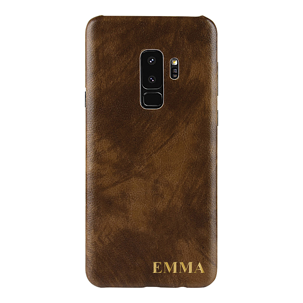 Designa själv - Galaxy S9 konstläder skal - BRUN