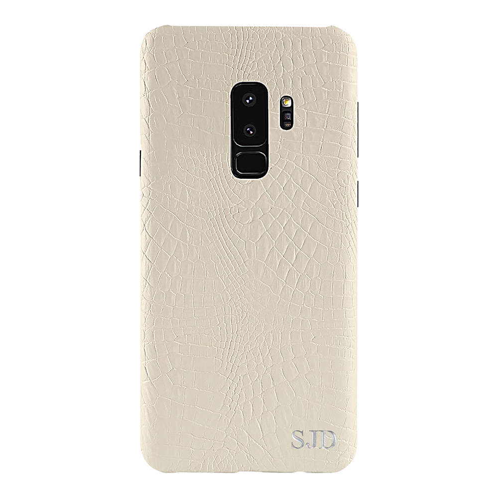 Designa själv - Galaxy S9 konstläder skal - VIT