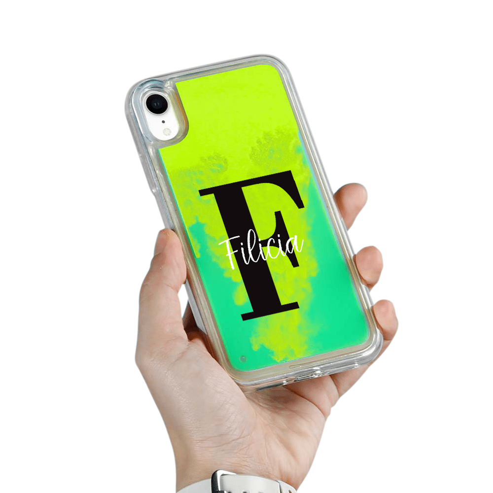Designa Själv Neon Sand skal iPhone XR - Grön