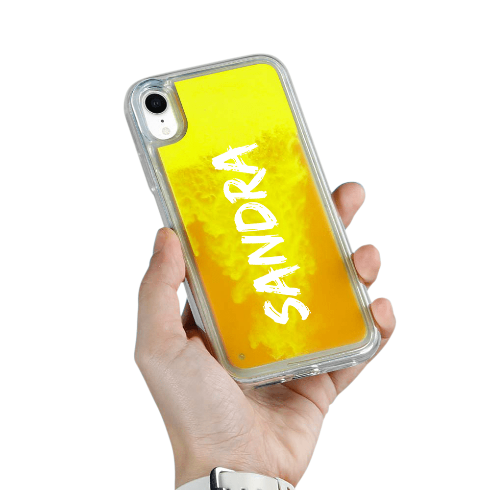 Designa Själv Neon Sand skal iPhone XR - Orange