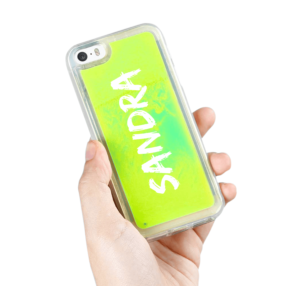 Designa Själv Neon Sand skal iPhone 5/5s/SE - Grön