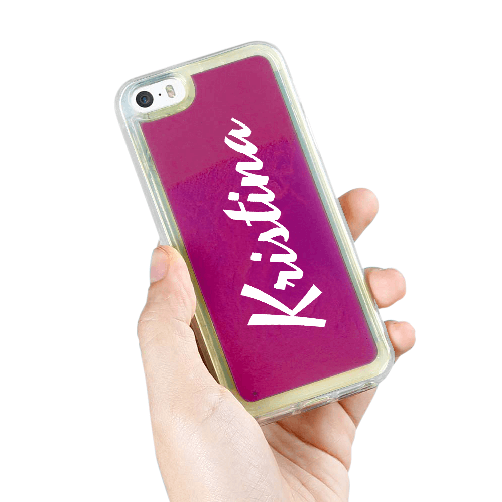 Designa Själv Neon Sand skal iPhone 5/5s/SE - Lila