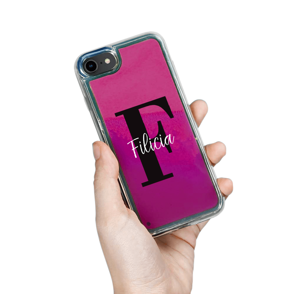 Designa Själv Neon Sand skal iPhone 6/7/8/SE 2020 - Violet