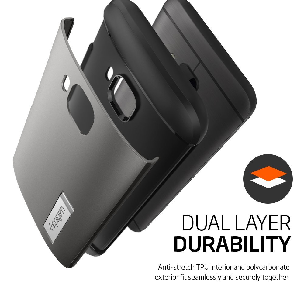 Spigen
SPIGEN SlimArmor Skal till HTC One M9 - Gunmetal