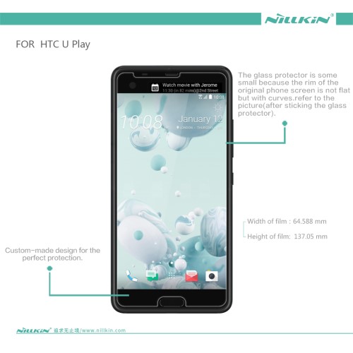 Nillkin
Nillkin Anti-Fingerprint Skärmskydd till HTC U Play
