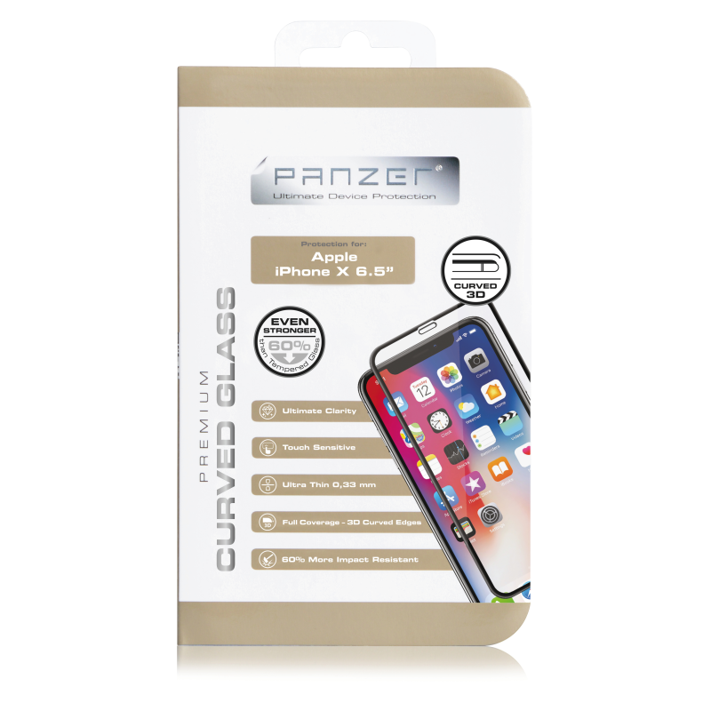Panzer
Panzer iPhone XS Max Curved Silicate Glass - Black