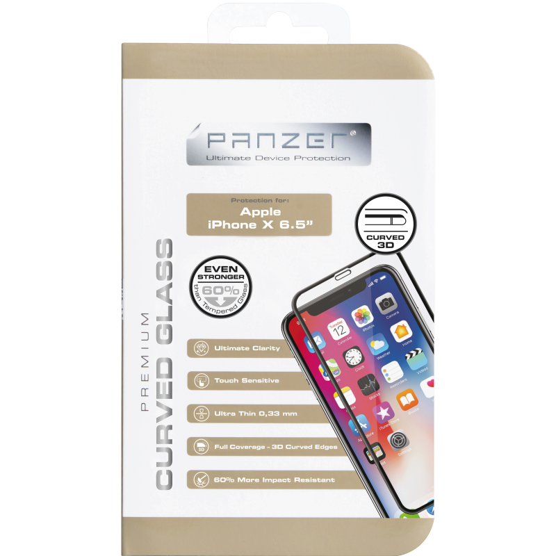 Panzer
Panzer iPhone XS Max Curved Silicate Glass - Black