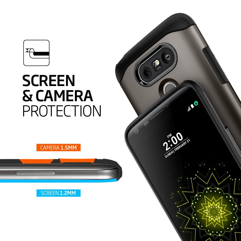 Spigen
SPIGEN Slim Armor Skal till LG G5 - Gunmetal