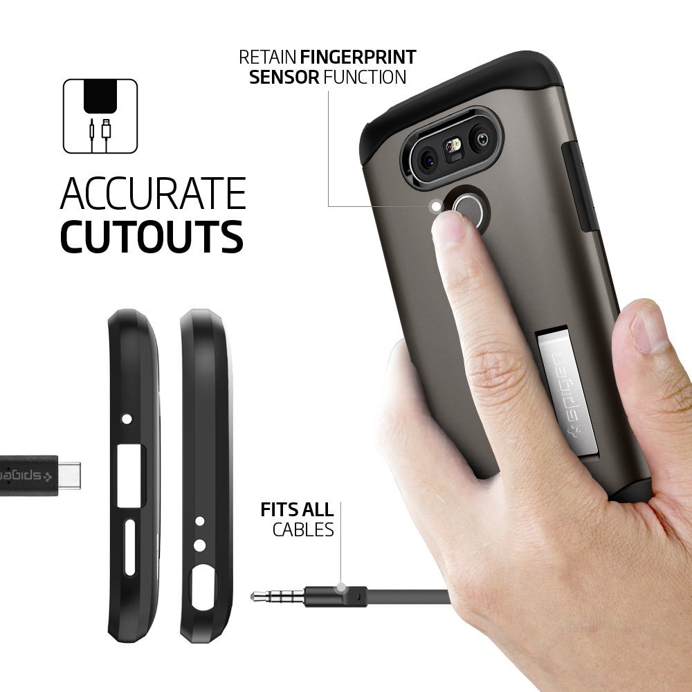 Spigen
SPIGEN Slim Armor Skal till LG G5 - Gunmetal