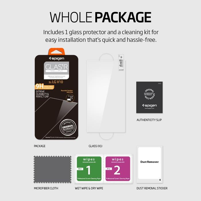 Spigen
Spigen GLAS.tR Slim Tempered Glass till LG V10