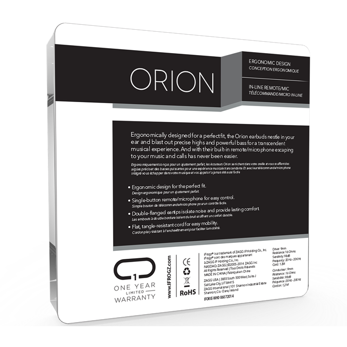 UTGÅTT
iFrogz Orion Earbuds med mikrofon - Vit