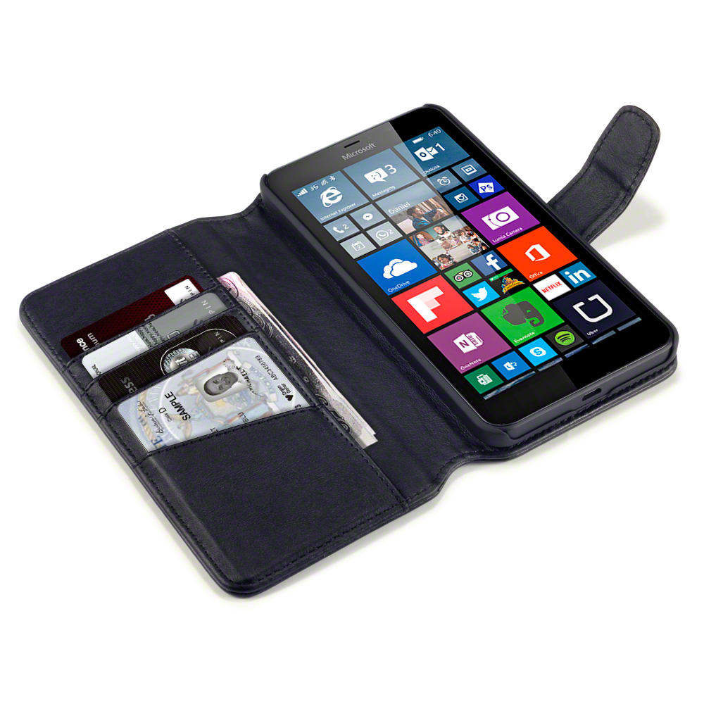 OEM
Plånboksfodral av äkta läder till Microsoft Lumia 640 XL - Svart