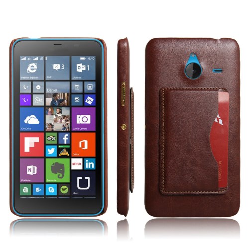OEM
Kick-Stand Skal med Kortfack till Microsoft Lumia 640 XL - Brun
