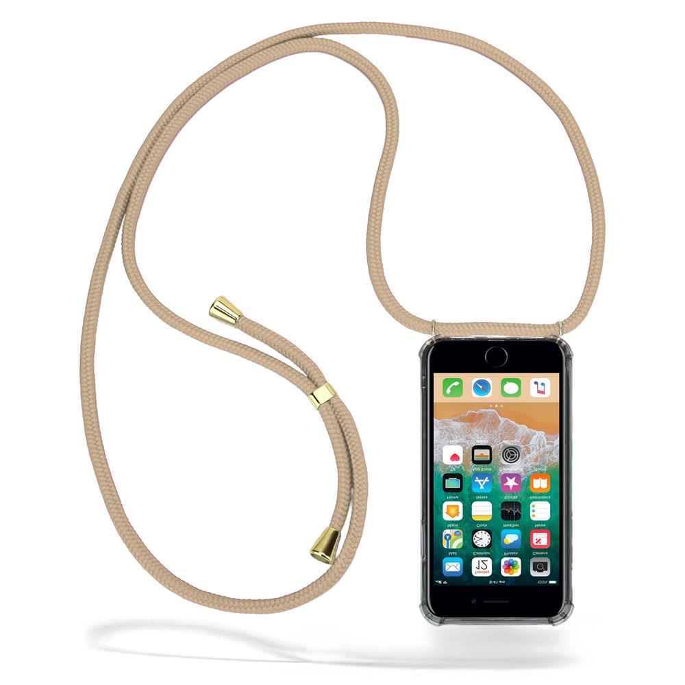 CoveredGear-Necklace CoveredGear halsbandsskal iPhone 7 Plus & iPhone 8 Plus - Beige Cord 