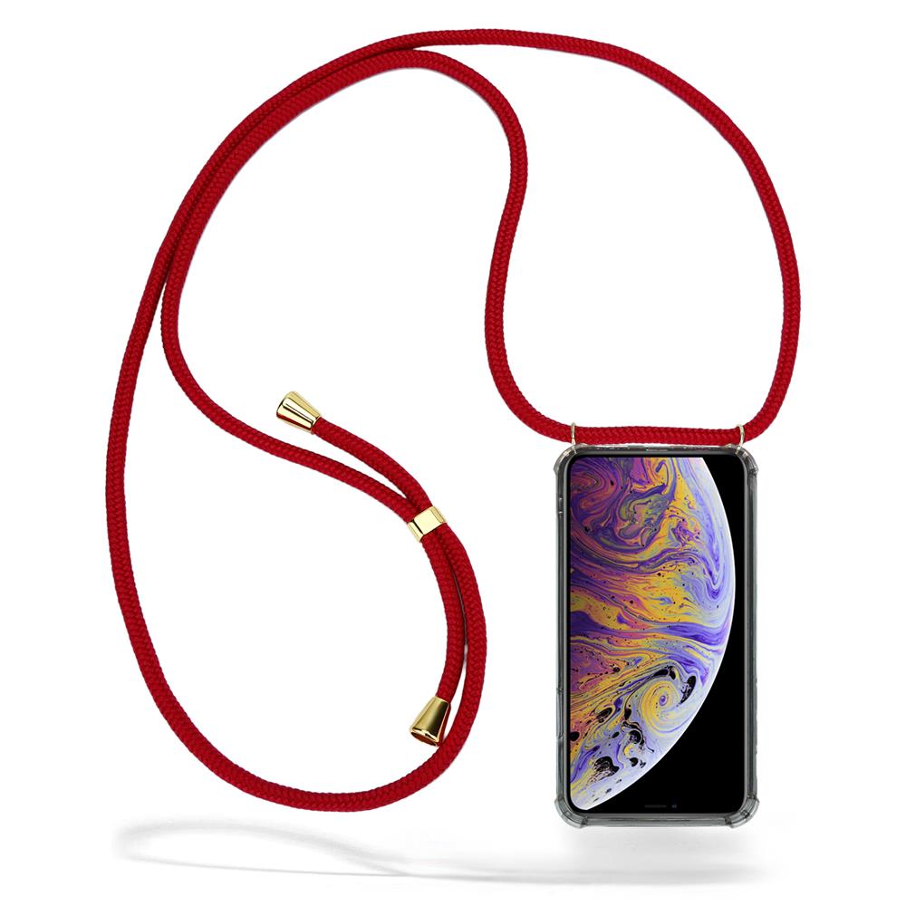 CoveredGear-Necklace - Boom iPhone Xs Max skal med mobilhalsband- Maroon Cord