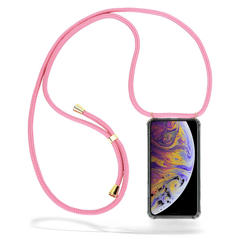 CoveredGear-Necklace - Boom iPhone Xs Max skal med mobilhalsband- Pink Cord