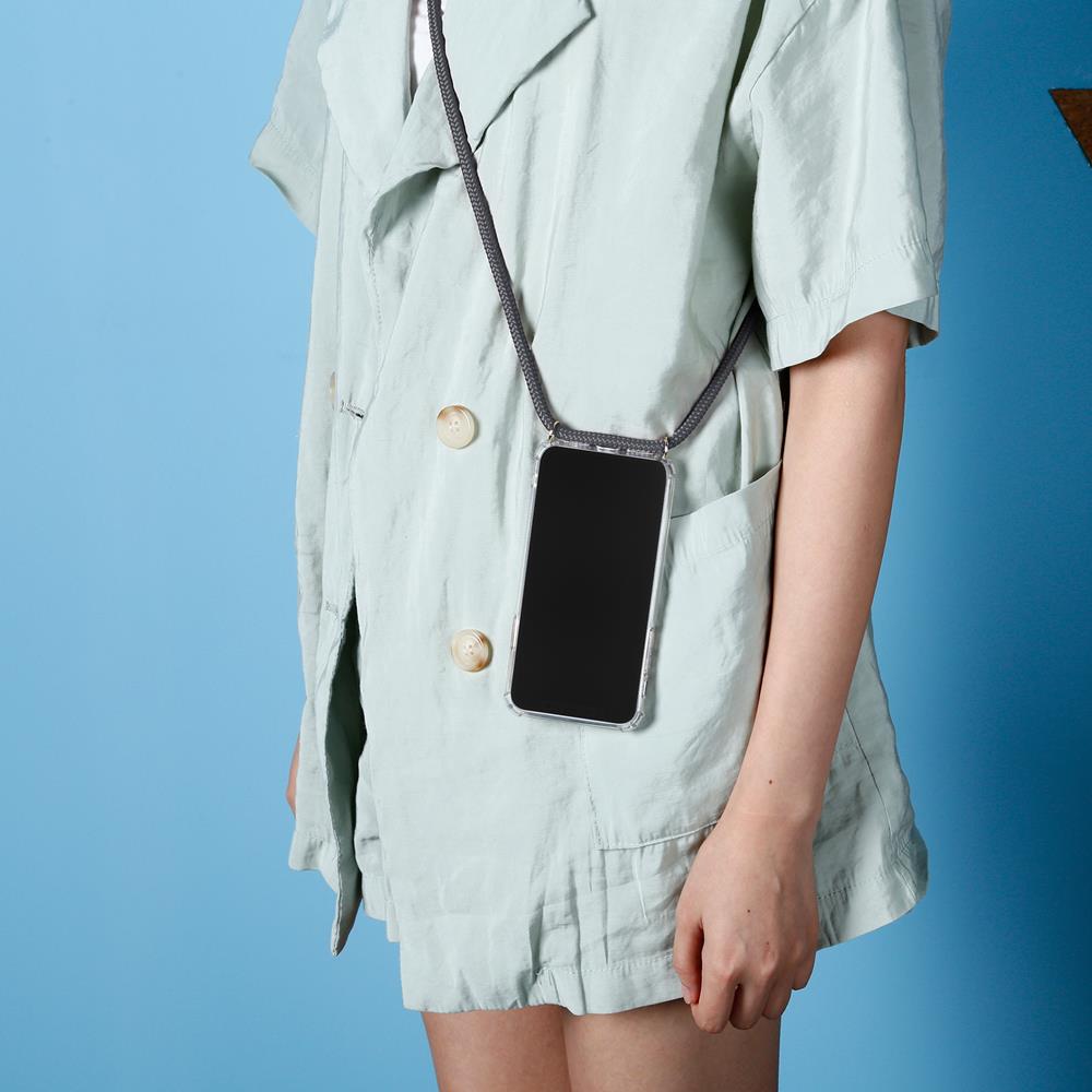 CoveredGear-Necklace - Boom iPhone Xs Max skal med mobilhalsband- Grey Cord