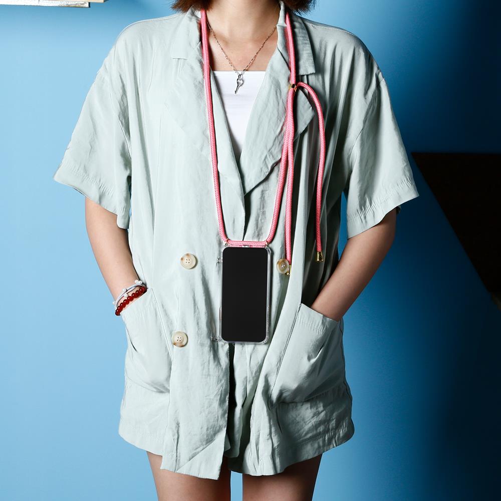 CoveredGear-Necklace - Boom iPhone Xs Max skal med mobilhalsband- Pink Cord