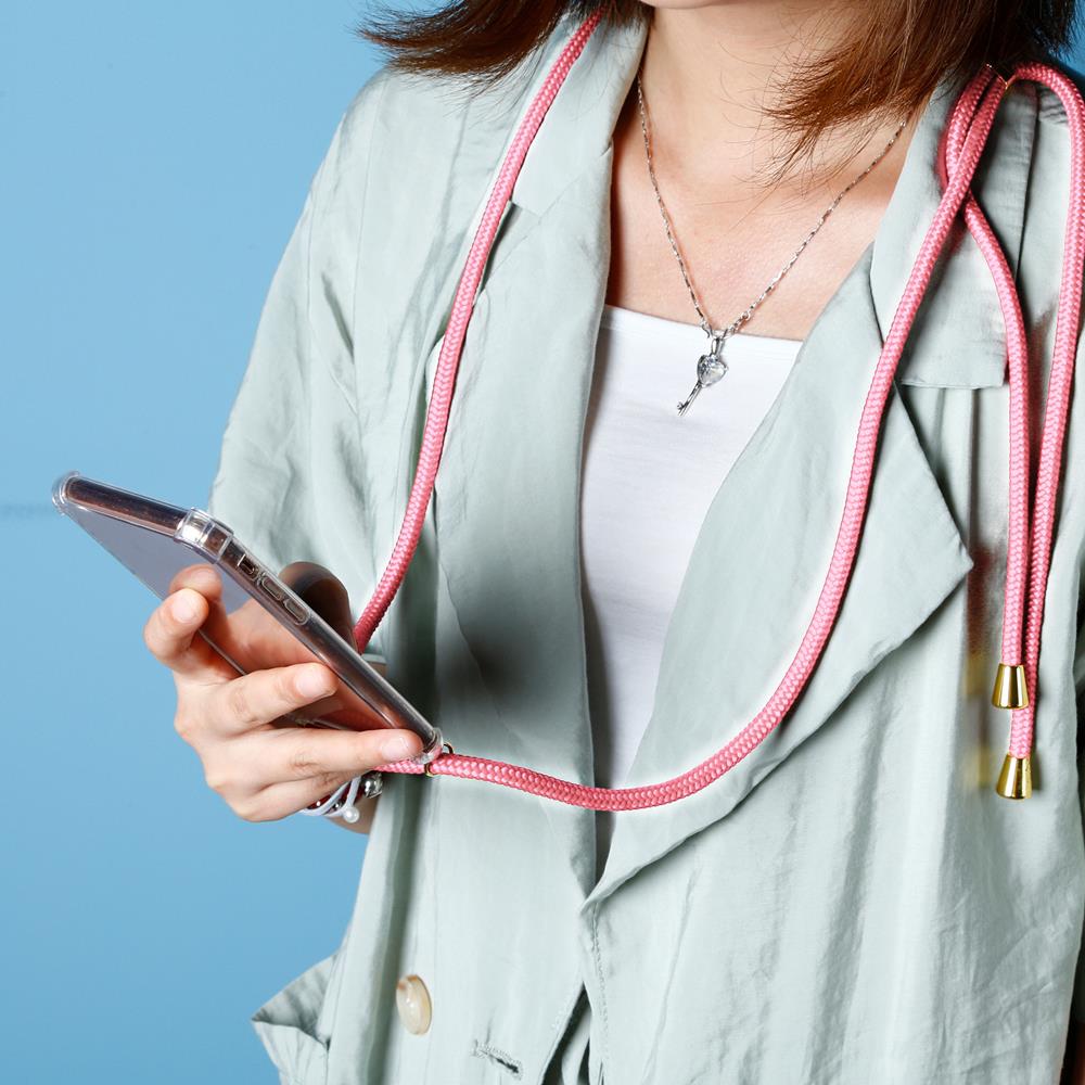 CoveredGear-Necklace - Boom iPhone Xs Max skal med mobilhalsband- Pink Cord