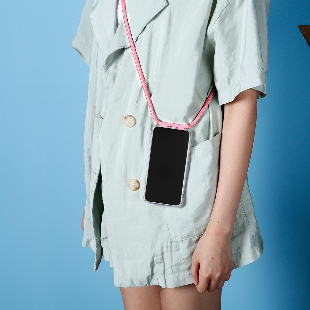 CoveredGear-Necklace - Boom iPhone 7/8/SE 2020/SE 2022 skal med mobilhalsband- Pink Cord