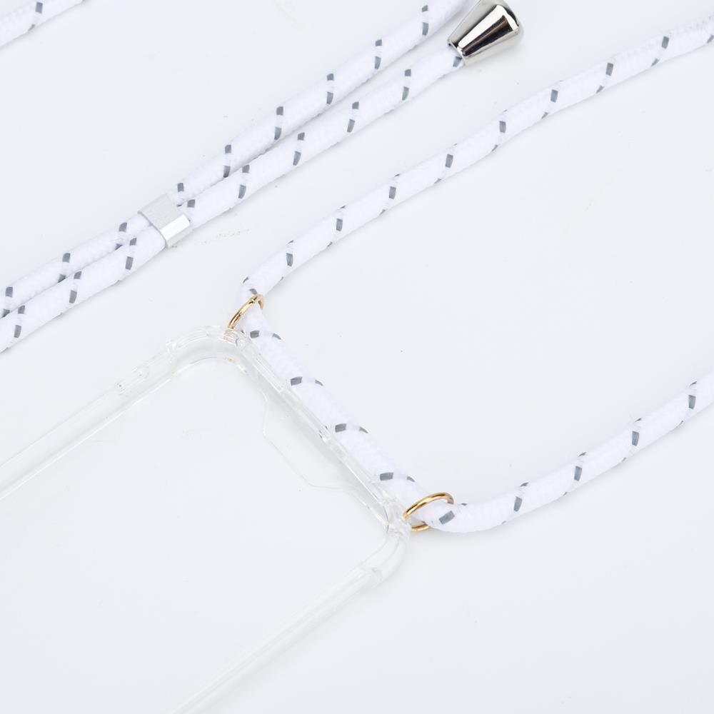 CoveredGear-Necklace CoveredGear Necklace Case iPhone XR - White Stripes Cord 