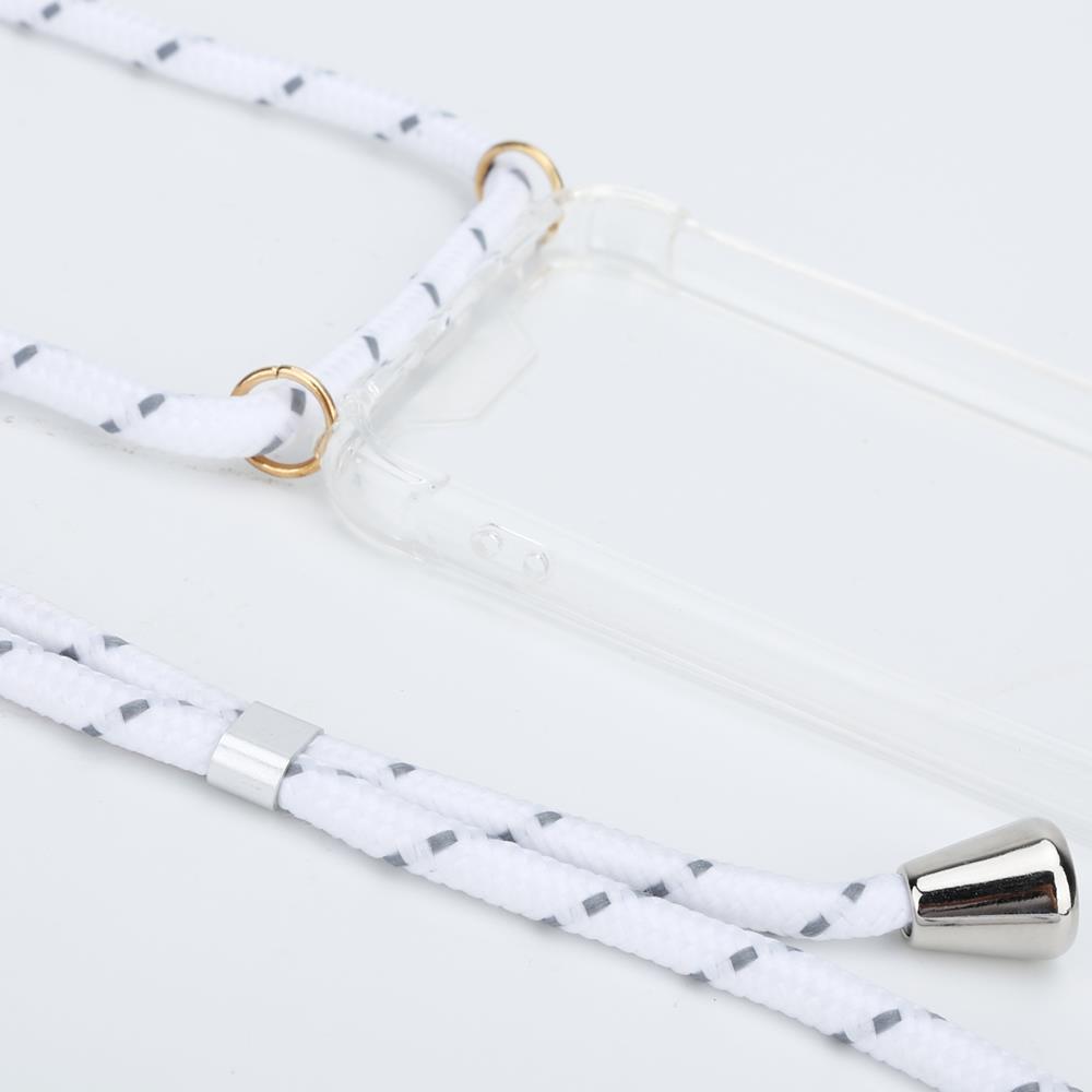 CoveredGear-Necklace - Boom iPhone Xs Max skal med mobilhalsband- White Stripes Cord