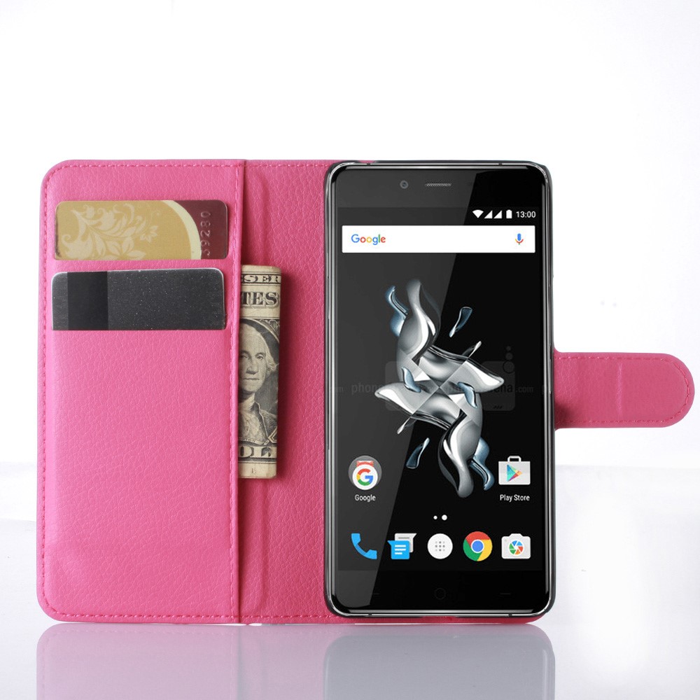 A-One Brand - Lychee Plånboksfodral till OnePlus X - Mörkrosa