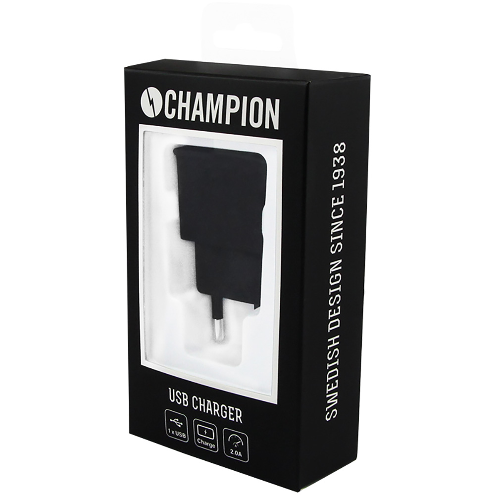 Champion
Champion USB Laddare 230V 2.1A Svart