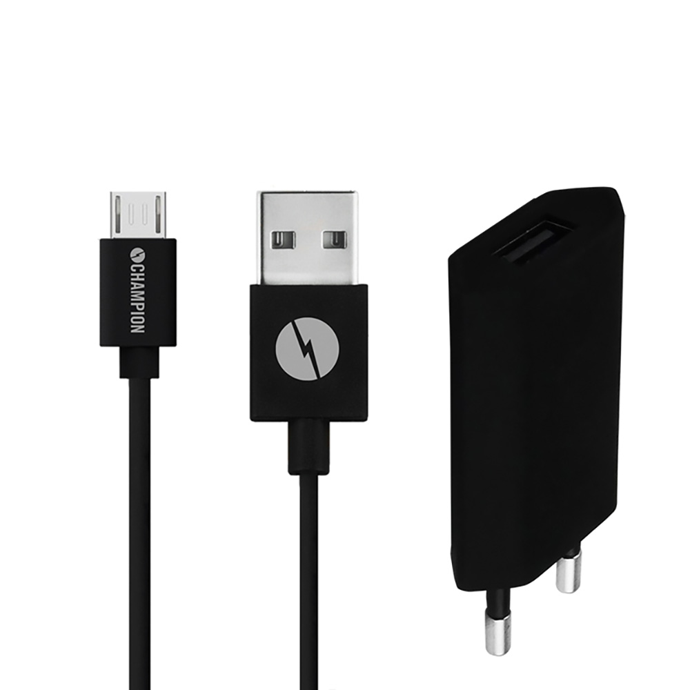 UTGÅTT
Champion Ladd&Synk Kit MicroUSB 1A Sv