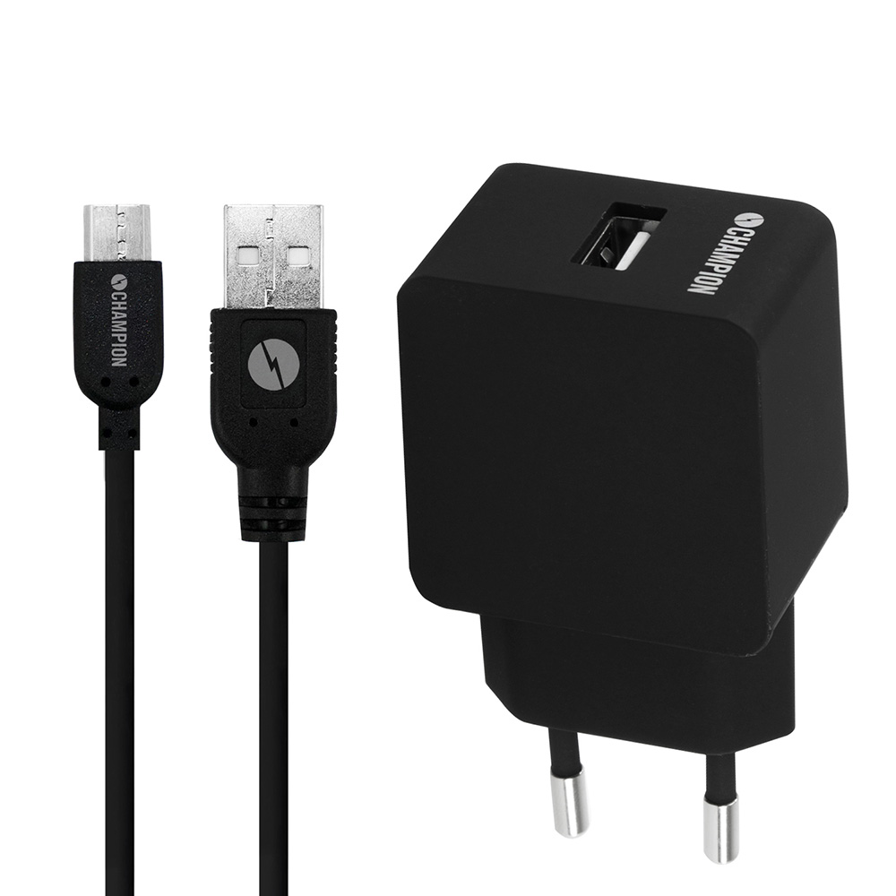 UTGÅTT
Champion Ladd&Synk Kit MicroUSB 2.4A Sv
