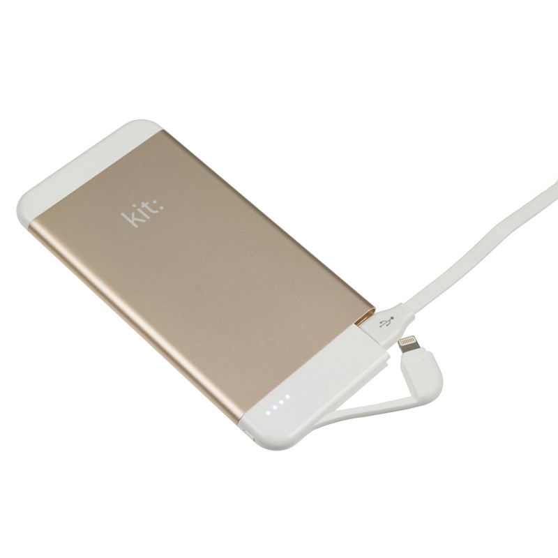 UTGÅTT
KIT Powerbank 4100mAh MFI Lightning 2,1A - Guld