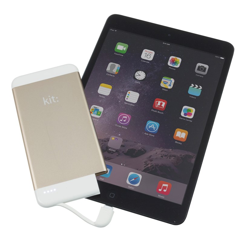 UTGÅTT
KIT Powerbank 4100mAh MFI Lightning 2,1A - Guld