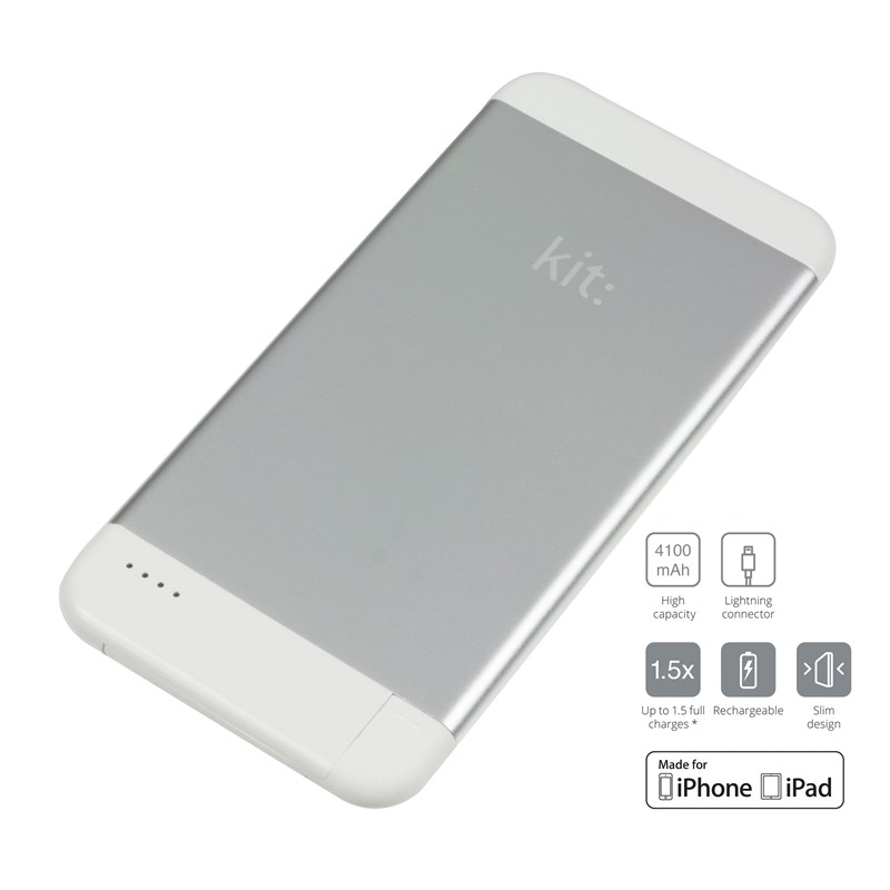 UTGÅTT
KIT Powerbank 4100mAh MFI Lightning 2,1A - Silver