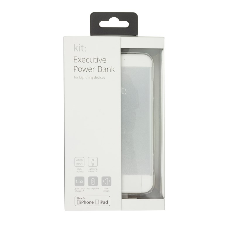UTGÅTT
KIT Powerbank 4100mAh MFI Lightning 2,1A - Silver