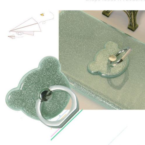 NalleBjörn Glitter Ringhållare till Mobiltelefon - Grön