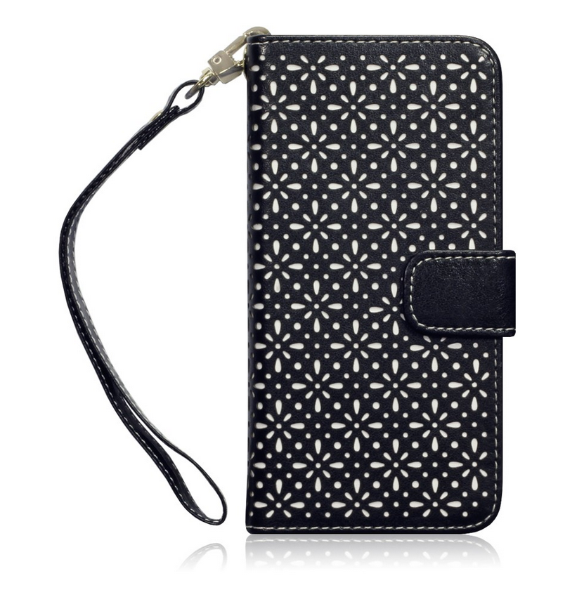 Terrapin Floral Etch Plånboksfodral till Samsung Galaxy Note 5 - Svart 
