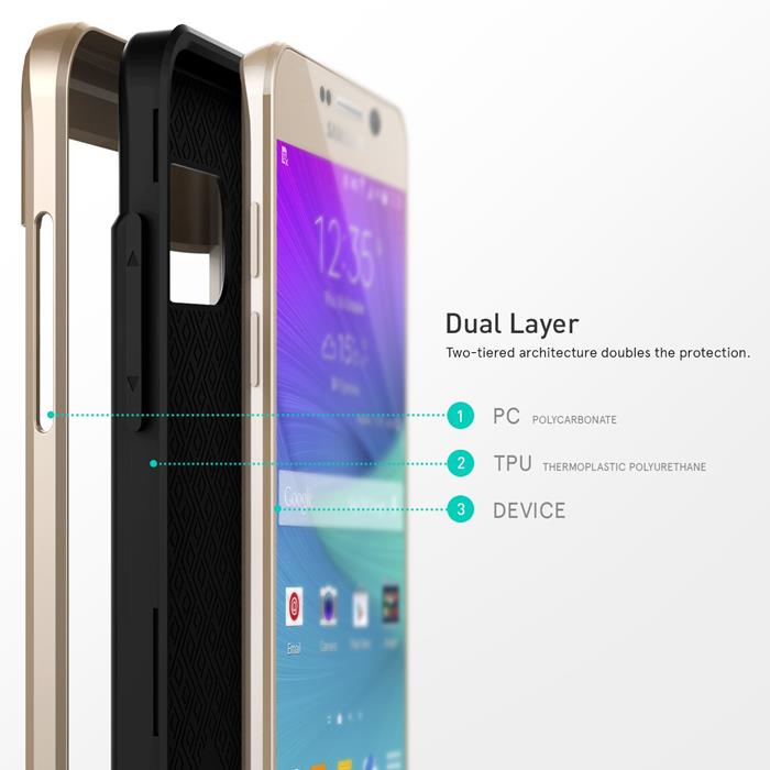 Caseology - Caseology Envoy Series Skal till Samsung Galaxy Note 5 - Svart