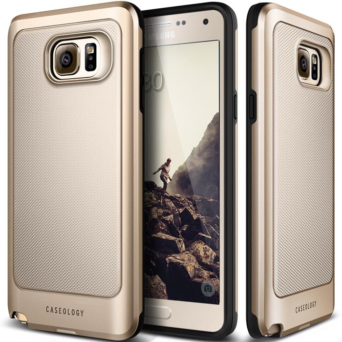 UTGÅTT - Caseology Vault Skal till Samsung Galaxy Note 5 - Gold