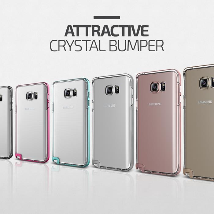 VERUS Verus Crystal Bumper Skal till Samsung Galaxy Note 5 - Rose Gold 