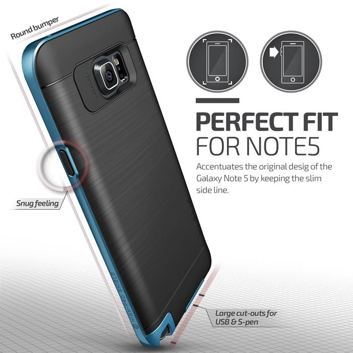 UTGÅTT - Verus High Pro Shield Skal till Samsung Galaxy Note 5 - Blå