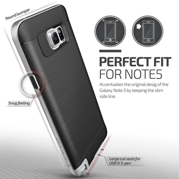 VERUS - Verus High Pro Shield Skal till Samsung Galaxy Note 5 - Silver