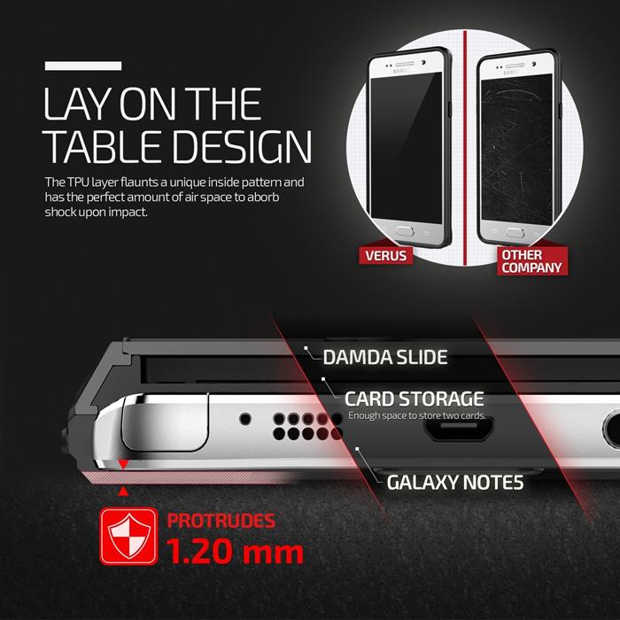 VERUS
Verus Damda Slide Skal till Samsung Galaxy Note 5 - Steel Silver