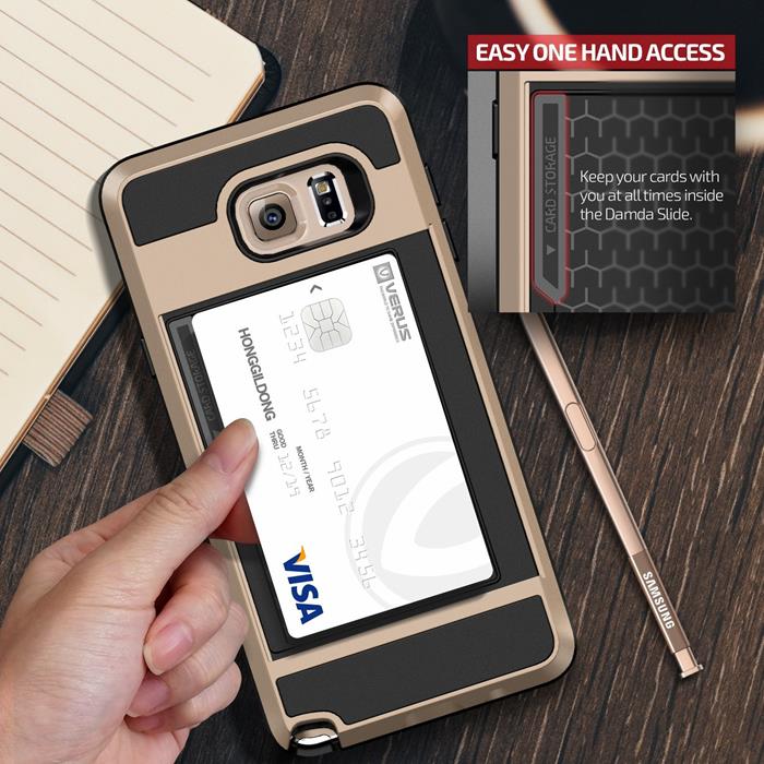 VERUS - Verus Damda Slide Skal till Samsung Galaxy Note 5 - Gold
