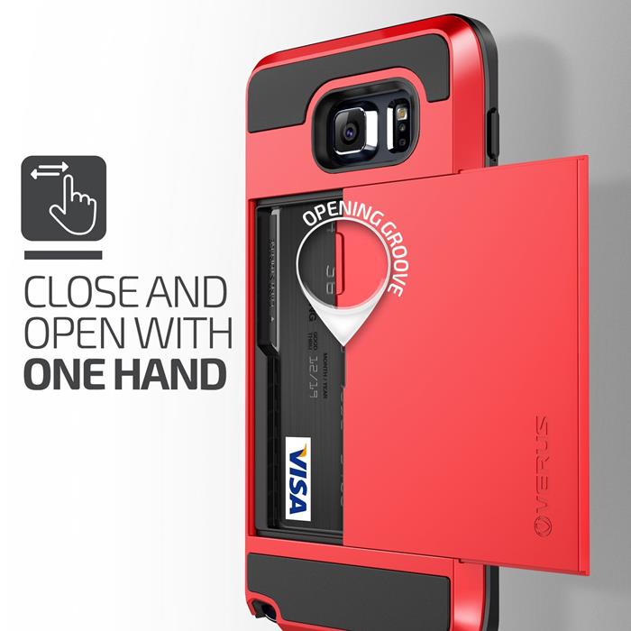 VERUS Verus Damda Slide Skal till Samsung Galaxy Note 5 - Röd 