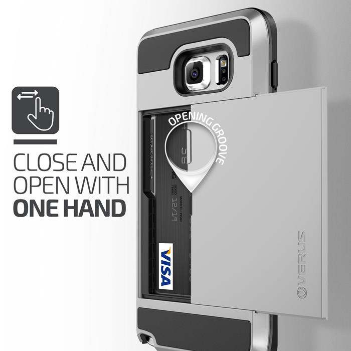 UTGÅTT - Verus Damda Slide Skal till Samsung Galaxy Note 5 - Light Silver