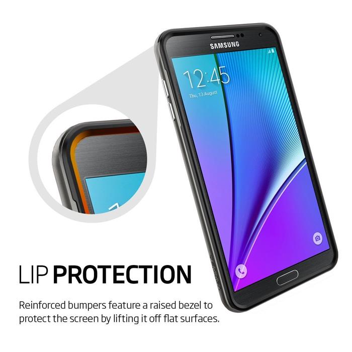 Spigen - SPIGEN Neo Hybrid Carbon Skal till Samsung Galaxy Note 5 - Gunmetal