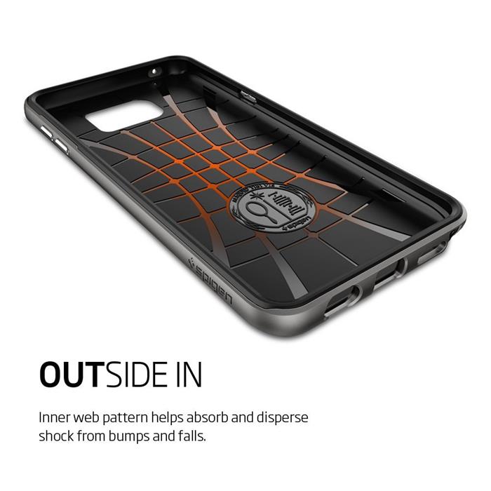 Spigen - SPIGEN Neo Hybrid Carbon Skal till Samsung Galaxy Note 5 - Gunmetal